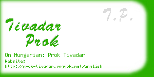 tivadar prok business card